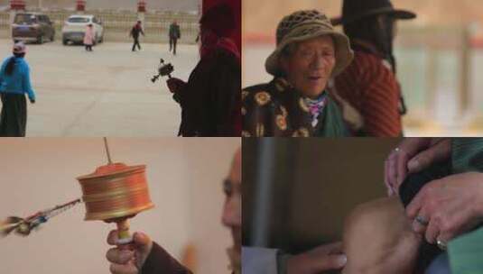 藏族老人的生活高清在线视频素材下载