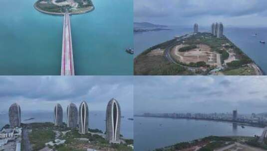 海南凤凰岛航拍空镜高清在线视频素材下载