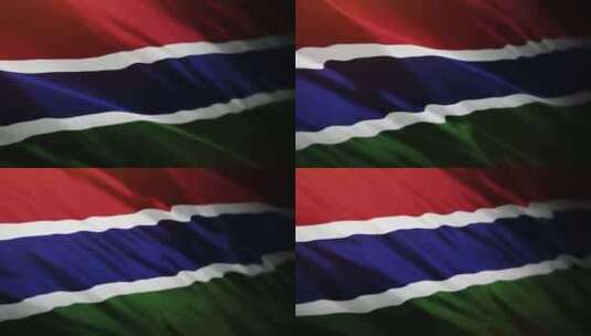 冈比亚国旗挥舞-4K高清在线视频素材下载