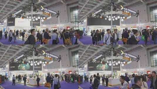 国际橡塑展上海国家会展中心7.2馆人流高清在线视频素材下载