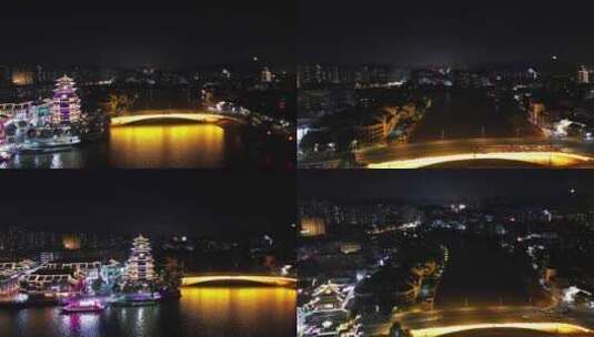 航拍惠州城市风光高清在线视频素材下载