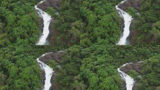 广东东莞：雨后山涧水量充沛 水流湍急高清在线视频素材下载