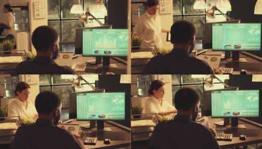 从事公司股票和销售的非裔美国人高清在线视频素材下载