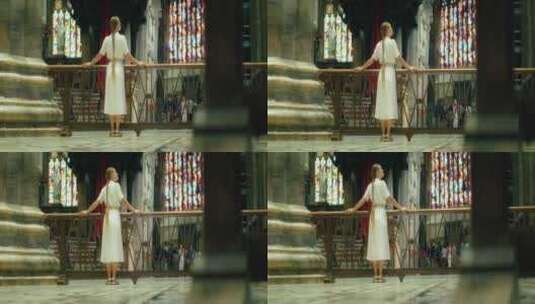 敬畏，环顾四周，大教堂，崇敬高清在线视频素材下载