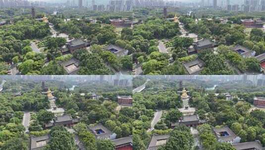 重庆华岩旅游风景区华岩寺航拍高清在线视频素材下载