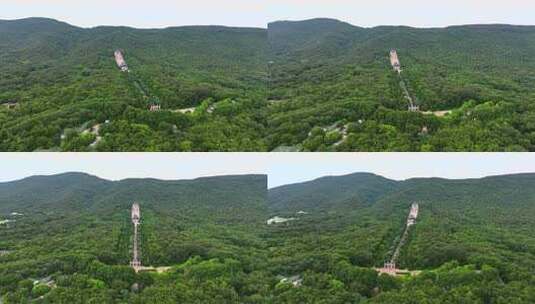 夏季航拍南京中山陵风景区的全貌高清在线视频素材下载