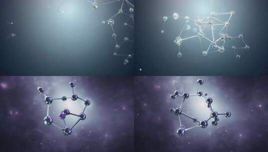 甲烷分子飘动高清在线视频素材下载