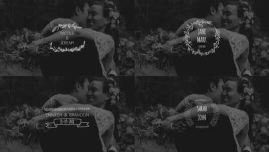 唯美浪漫婚礼标题字幕条AE模板高清AE视频素材下载