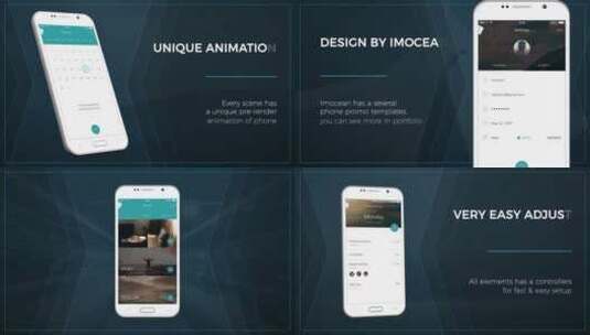 简洁干净手机网页应用程序演示宣传AE模板高清AE视频素材下载