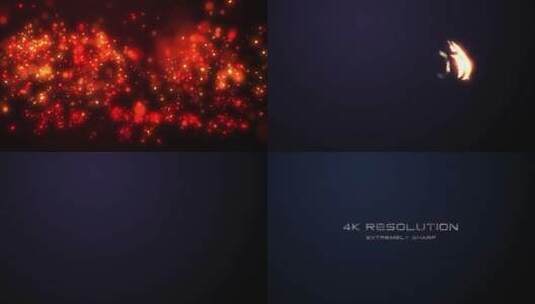 火焰燃烧明亮粒子logo演绎AE模板高清AE视频素材下载