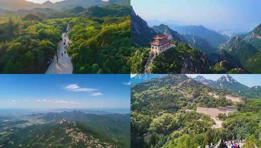 【4k】泰山清晨云海壮丽山河自然风光高清在线视频素材下载