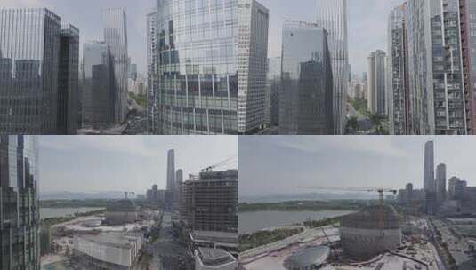 深圳湾建筑物群高清在线视频素材下载