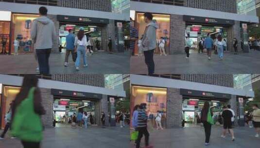 杭州地铁站前散步的行人高清在线视频素材下载