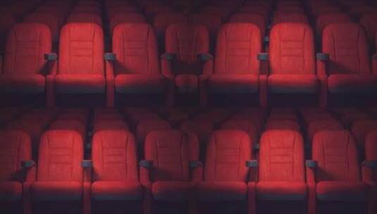 空的红色电影院座位。循环3d视频动画高清在线视频素材下载