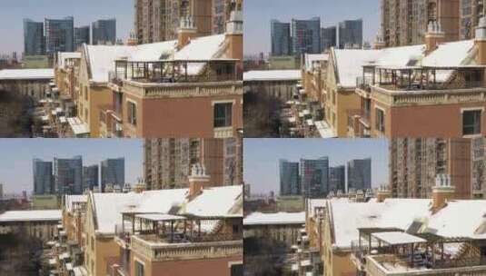下雪 雪后 城市 雪 建筑 高清在线视频素材下载