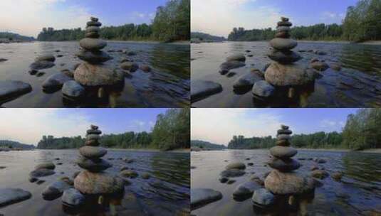 小溪河流的风景高清在线视频素材下载
