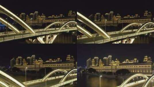福州解放大桥夜景高清在线视频素材下载