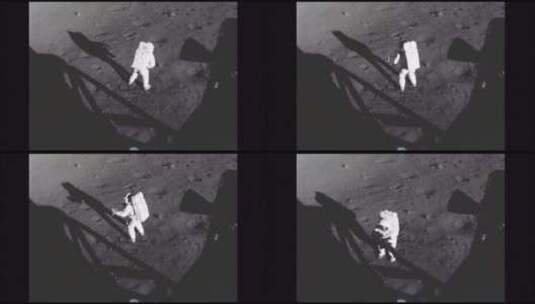 宇航员采集月球表面样本高清在线视频素材下载
