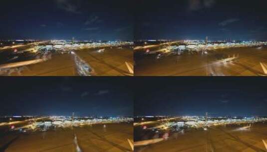 机场飞机降落延时高清在线视频素材下载