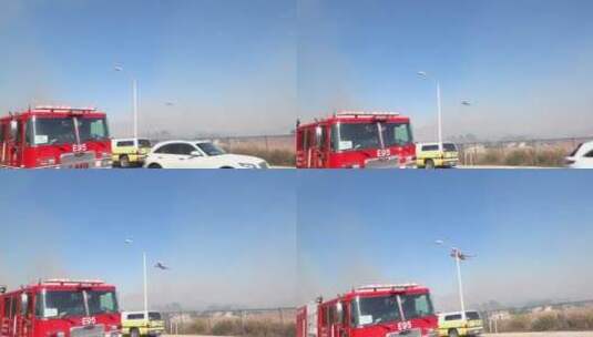消防员在南加州灭火高清在线视频素材下载