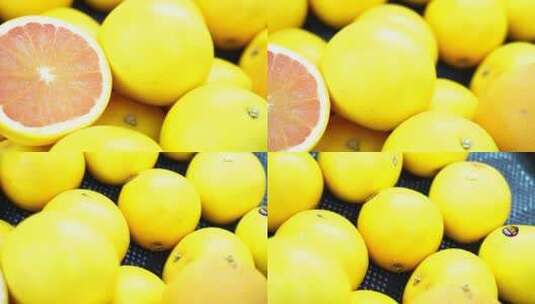 柚子橙子红柚子水果高清在线视频素材下载