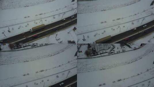 罗马尼亚布拉索夫城市雪景高清在线视频素材下载