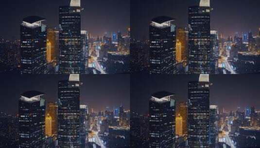 恒隆广场商圈夜景高清在线视频素材下载