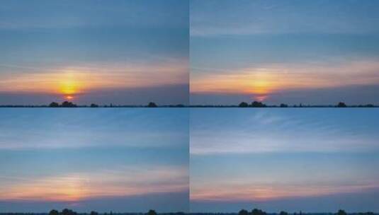 黄昏落日的天空背景素材延时高清在线视频素材下载
