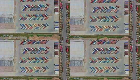 上海洋山港集装箱码头高清在线视频素材下载