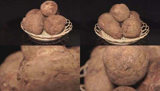 【镜头合集】小芋头荔浦芋头健康食材高清在线视频素材下载