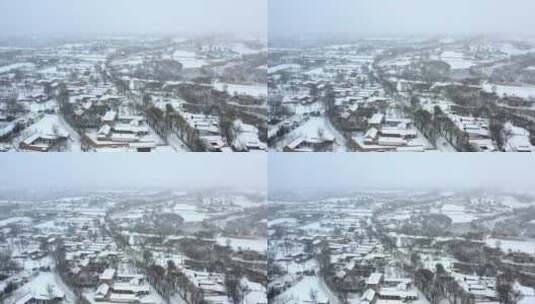 黄土高原下雪航拍高清在线视频素材下载