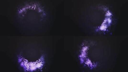 紫白光斑粒子转圈拖尾高清在线视频素材下载