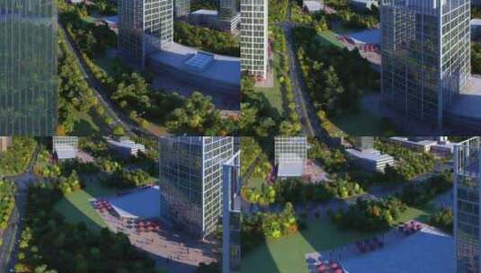02三维城市规划建筑漫游动画展示高清在线视频素材下载