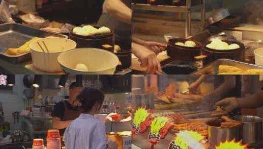 重庆夜市美食小吃高清在线视频素材下载