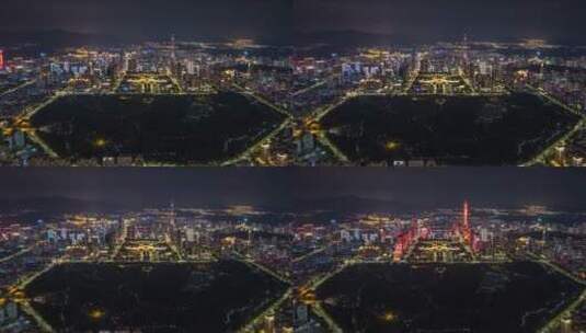 深圳市民中心灯光秀夜景延时2高清在线视频素材下载