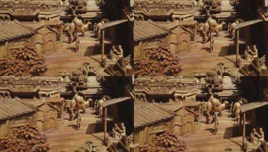 非物质文化遗产 木雕 精微透雕高清在线视频素材下载