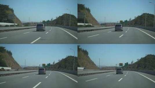 开车驾驶汽车行驶高速公路窗外风景第一视角高清在线视频素材下载