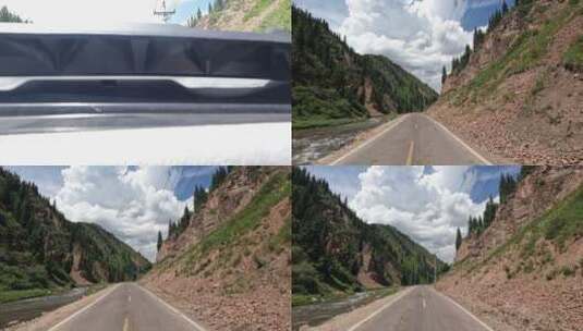新疆山间小路行车视频素材高清在线视频素材下载