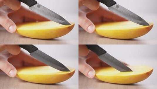切芒果粒慢镜头高清在线视频素材下载