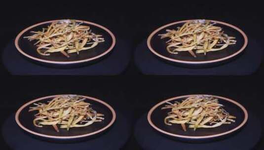 干黄花菜金针菜干货干菜高清在线视频素材下载