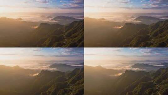 4k航拍峡谷云海日出素材高清在线视频素材下载