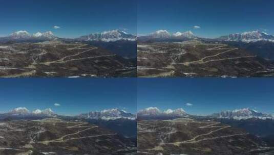 无人机航拍西藏色季拉山口南迦巴瓦峰318高清在线视频素材下载