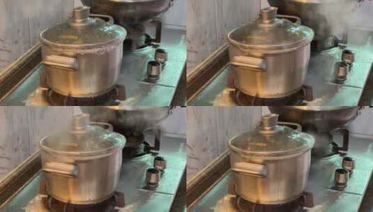 沸腾的汤锅高清在线视频素材下载
