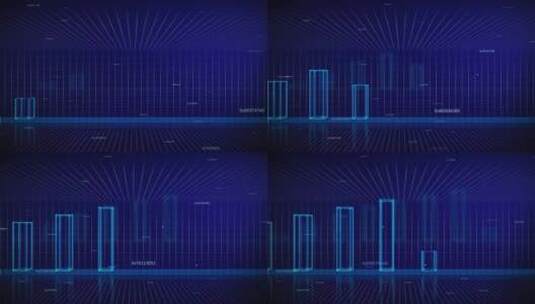 数字平台B01条形图 柱形图图表 数据图高清在线视频素材下载