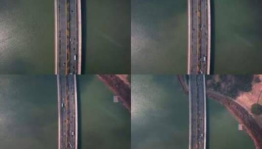 苏州金鸡湖大桥车流高清在线视频素材下载