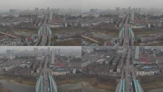 航拍宣城凤凰桥高清在线视频素材下载