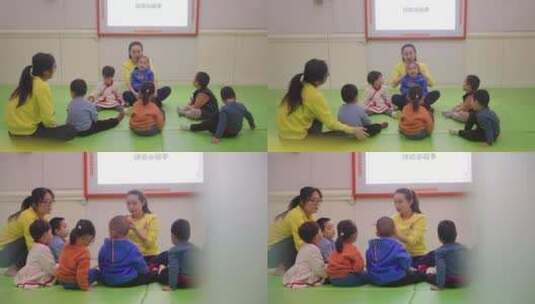 幼儿早教-幼儿园-小孩子玩耍高清在线视频素材下载