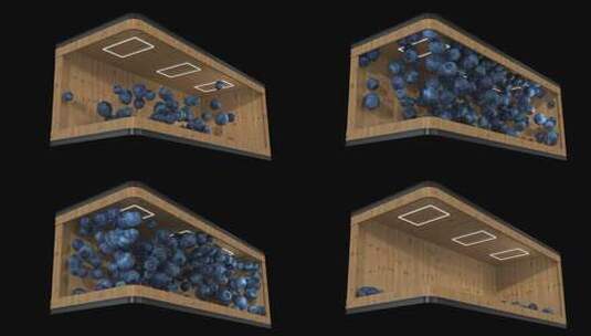 裸眼3D 蓝莓广告高清在线视频素材下载