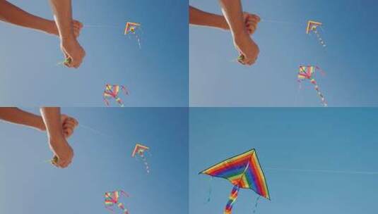 天空中的风筝高清在线视频素材下载