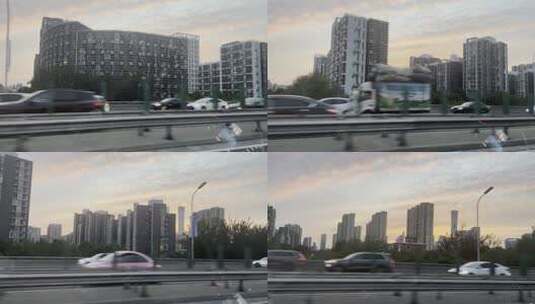 驾车行驶在北京的道路上高清在线视频素材下载